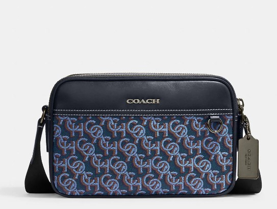 Túi Coach Navy hoạ tiết chữ