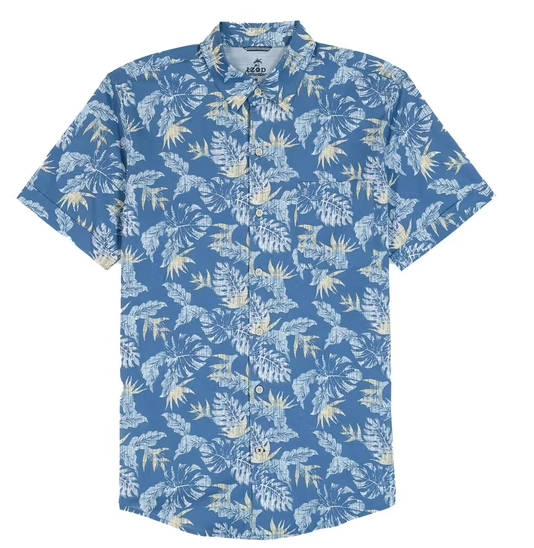 Sơ mi IZOD Saltwater Dockside Chambray S/S Button Down - Moonlight Blue