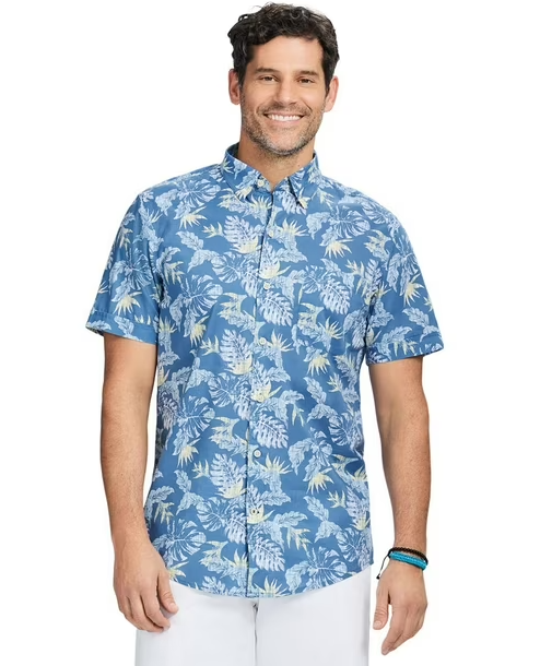 Sơ mi IZOD Saltwater Dockside Chambray S/S Button Down - Moonlight Blue