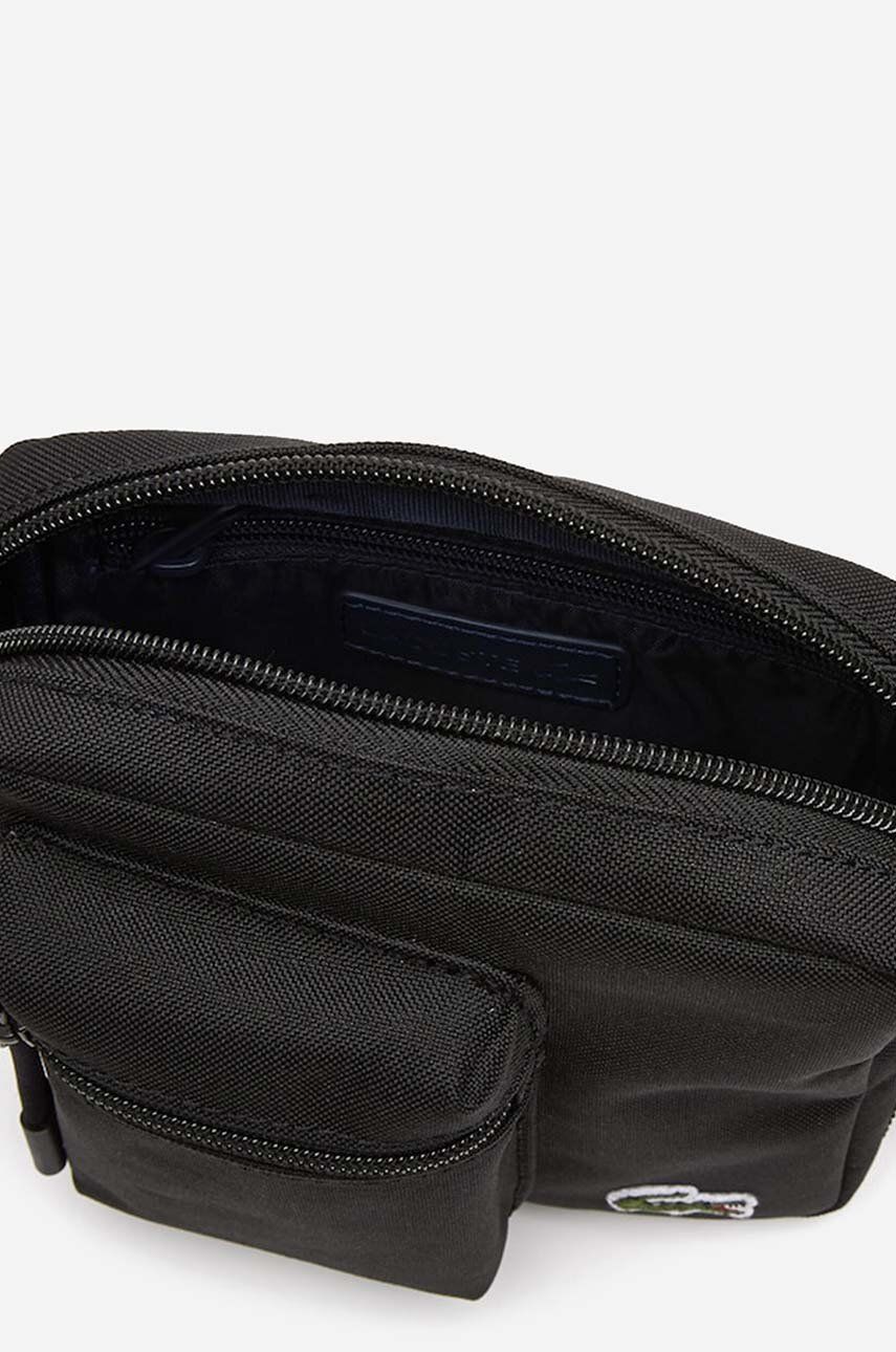 Túi Canvas Lacoste - Đen logo nhỏ thêu góc