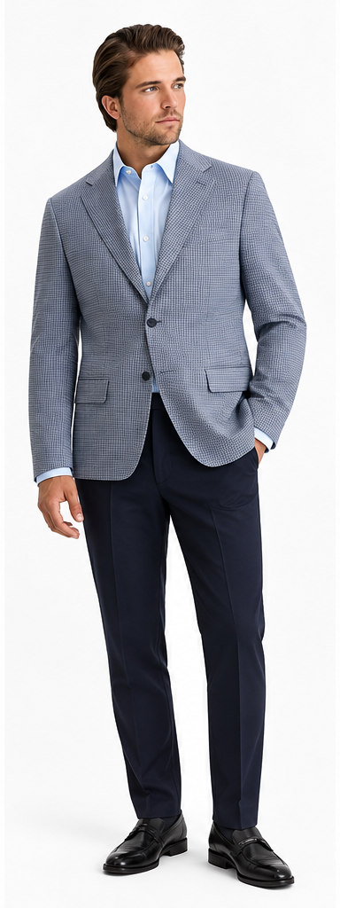CK Men's Slim-Fit Blazer Color:Light Blue
