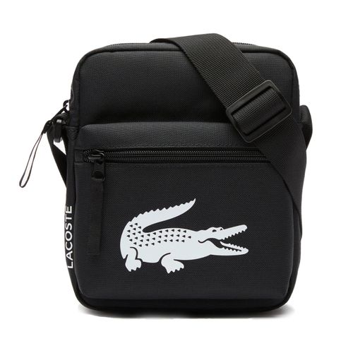 Túi Canvas Lacoste - Đen logo trắng