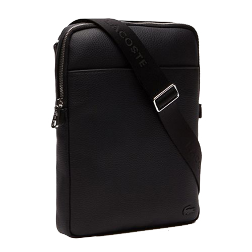 Túi Lacoste Gael Coated Canvas Slim Bag - Màu đen