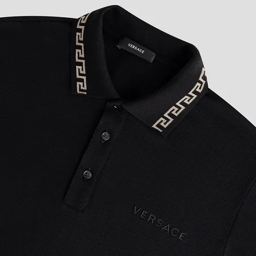 polo Versace cổ vàng họa tiết nhũ
