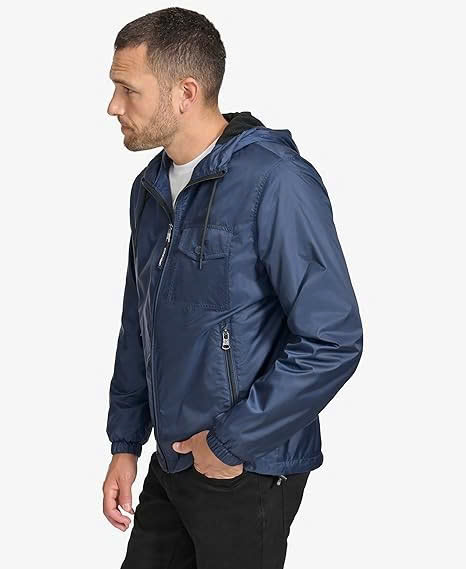 Jacket Calvin Klein Fleece Lined Windbreaker - Navy