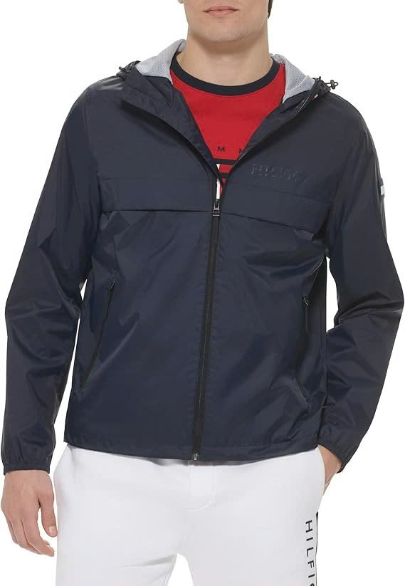 Khoác gió Tommy lightweight breathble waterproof - Navy