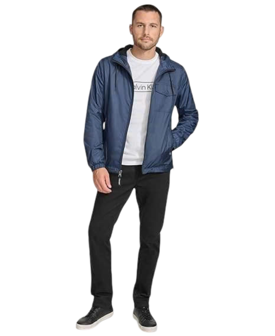 Jacket Calvin Klein Fleece Lined Windbreaker - Navy