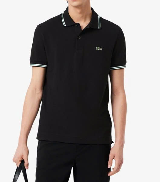 Polo Lacoste Smart Paris Contrast Neck - Black