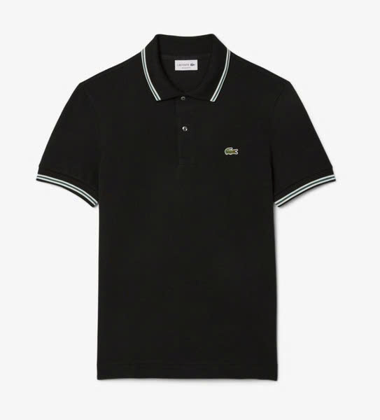 Polo Lacoste Smart Paris Contrast Neck - Black