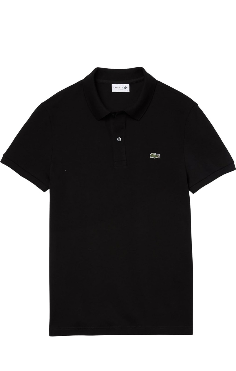 Polo Lacoste Slim Fit L.12.12 Piqué - Black