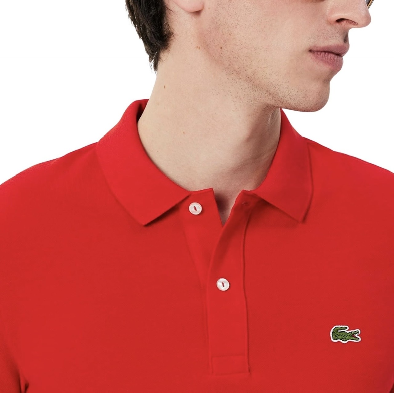 Polo Lacoste Slim Fit L.12.12 Piqué - Red