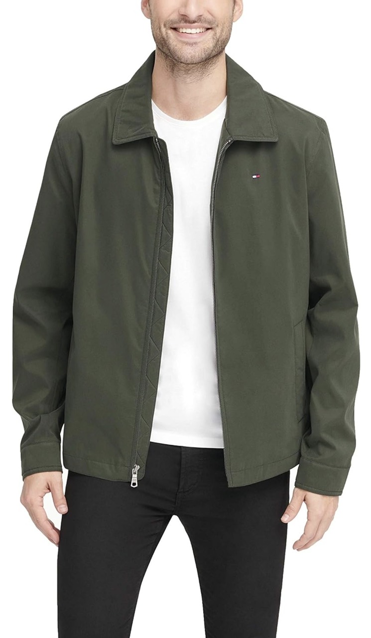 Jacket Tommy Hilfiger Lightweight Micro-Twill Golf - Deep Olive