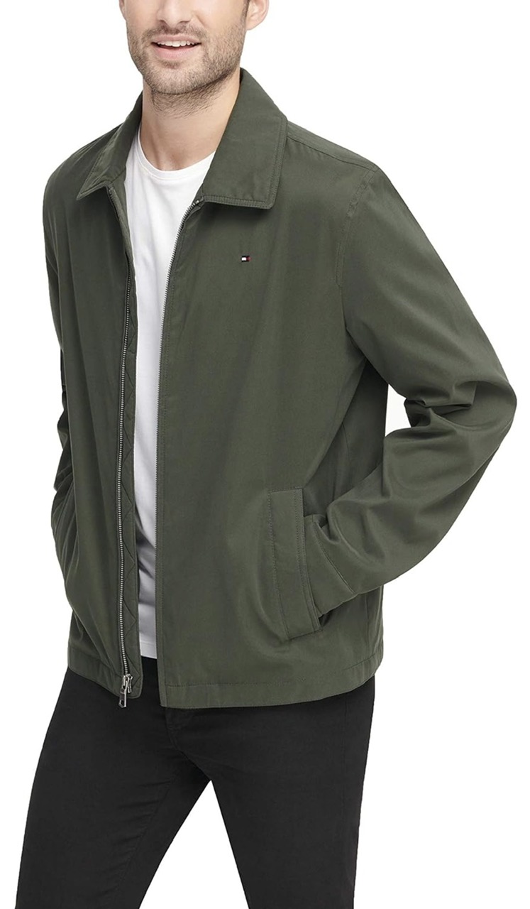 Jacket Tommy Hilfiger Lightweight Micro-Twill Golf - Deep Olive