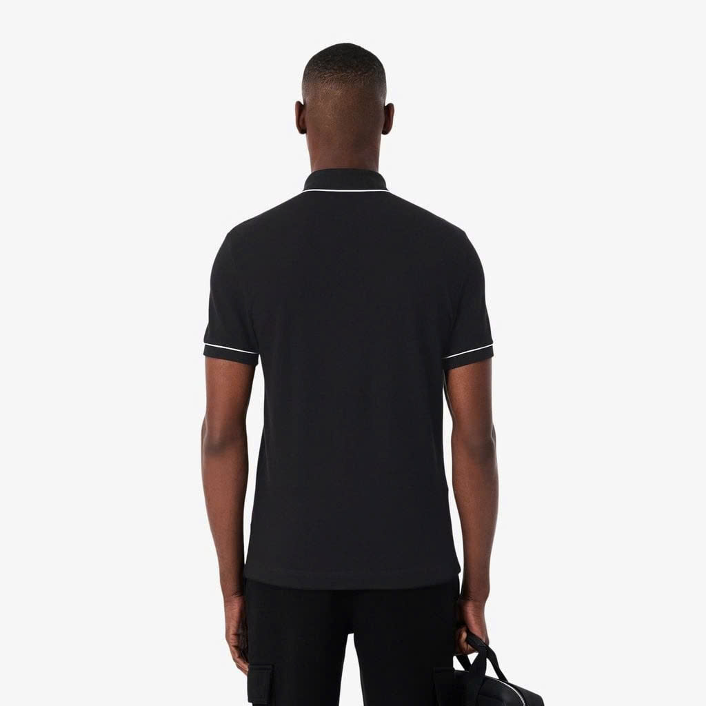 Polo Lacoste Regular Fit Paris Stretch Piqué - Black