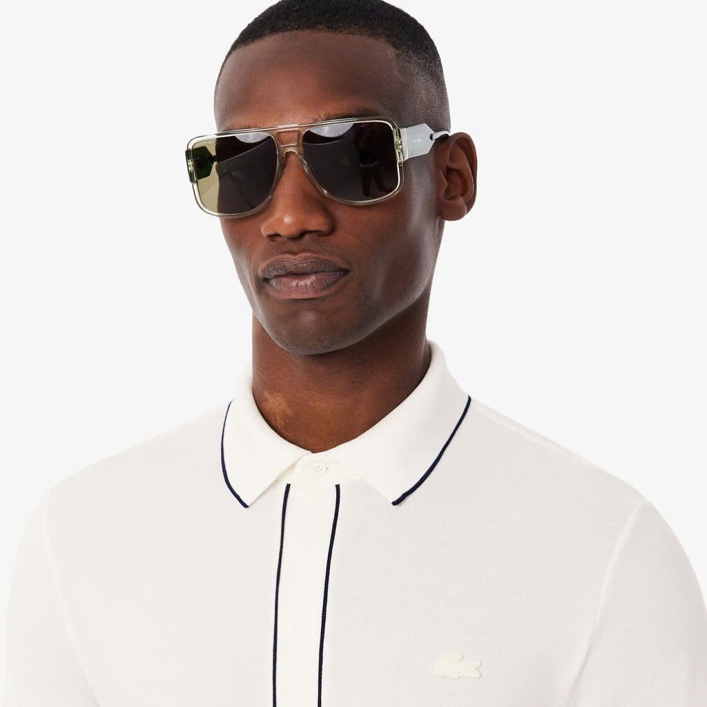 Polo Lacoste Regular Fit Paris Stretch Piqué - White