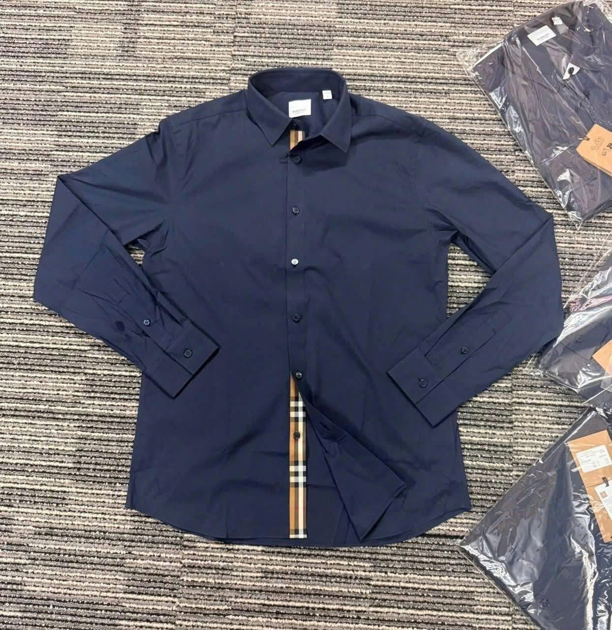 Shirt Burberry Regular Fit Cotton Poplin - Navy