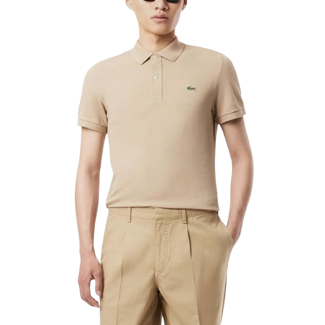 Polo Lacoste Slim Fit L.12.12 Piqué - Beige