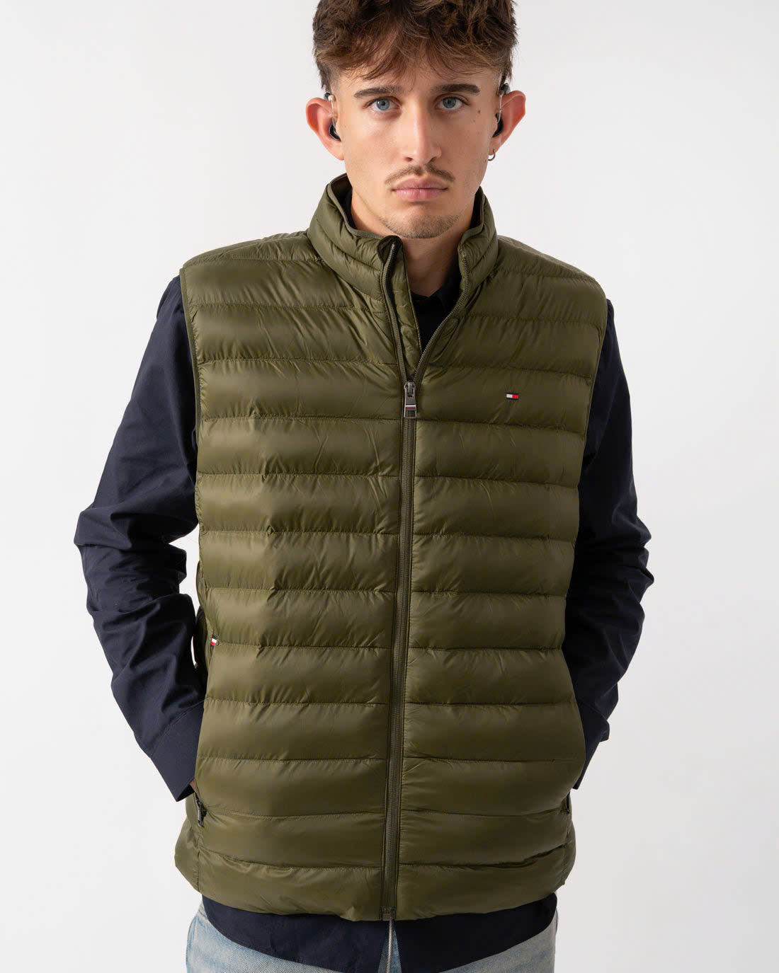 Vest Packable quilted Tommy - Olive