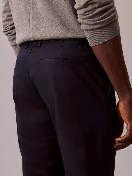 Trousers Calvin Klein Cotton Stretch Slim - Dark Sapphire