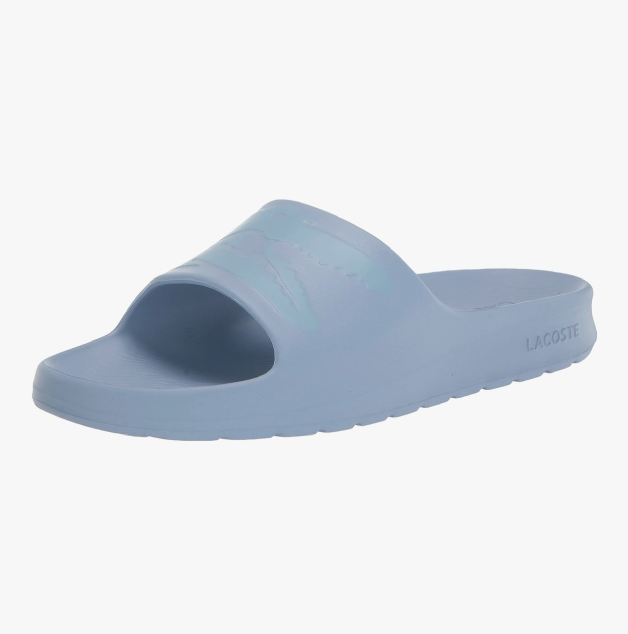 Dép Lacoste Men's Croco 2.0 Synthetic Logo Strap Slides - LT BLU/LT BLU