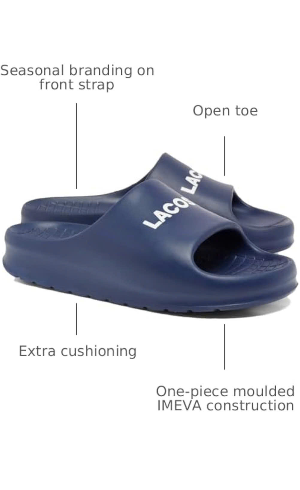 Dép Lacoste Men's Serve Slide 2.0 - Navy