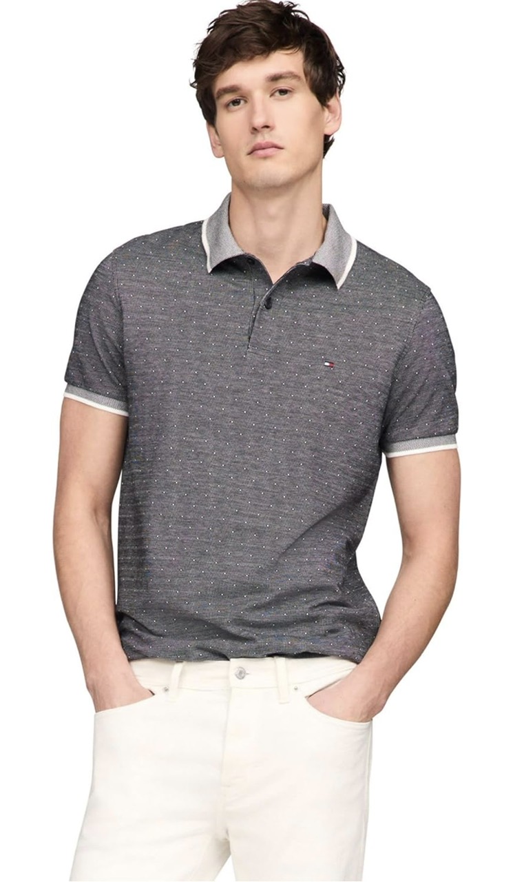 Polo Tommy Hilfiger with Interlocked Cotton - Aop Desert Sky