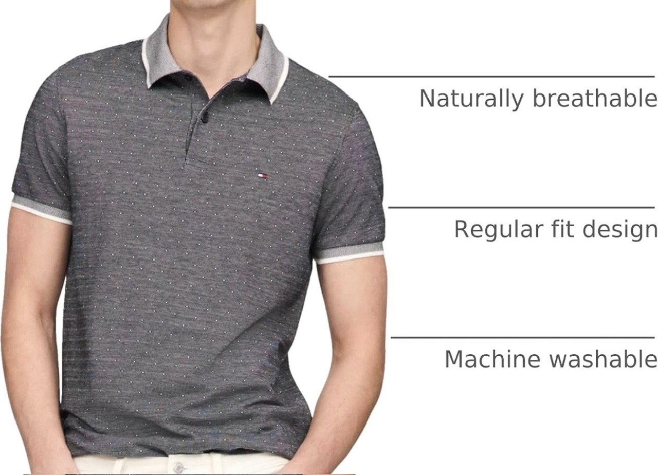 Polo Tommy Hilfiger with Interlocked Cotton - Aop Desert Sky