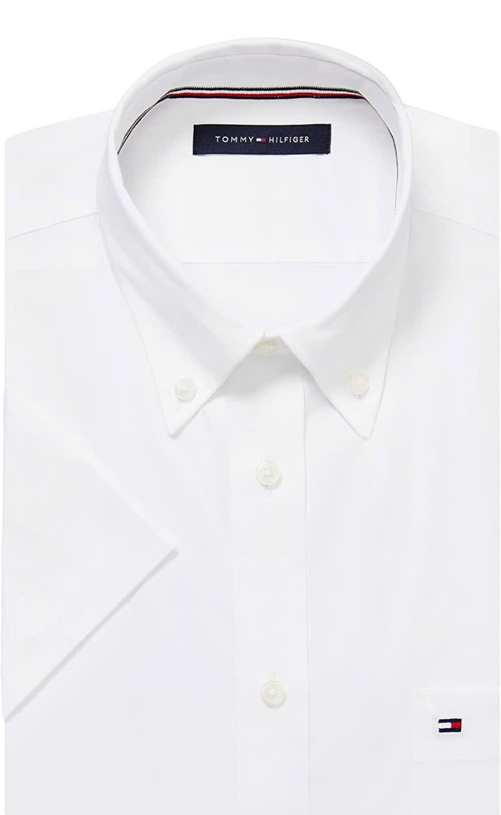 Shirt Tommy Hilfiger Short Sleeve Button-down - Bright White