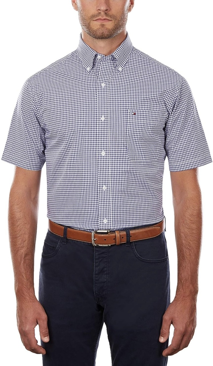 Shirt Tommy Hilfiger Short Sleeve Button-down - Riviera Blue