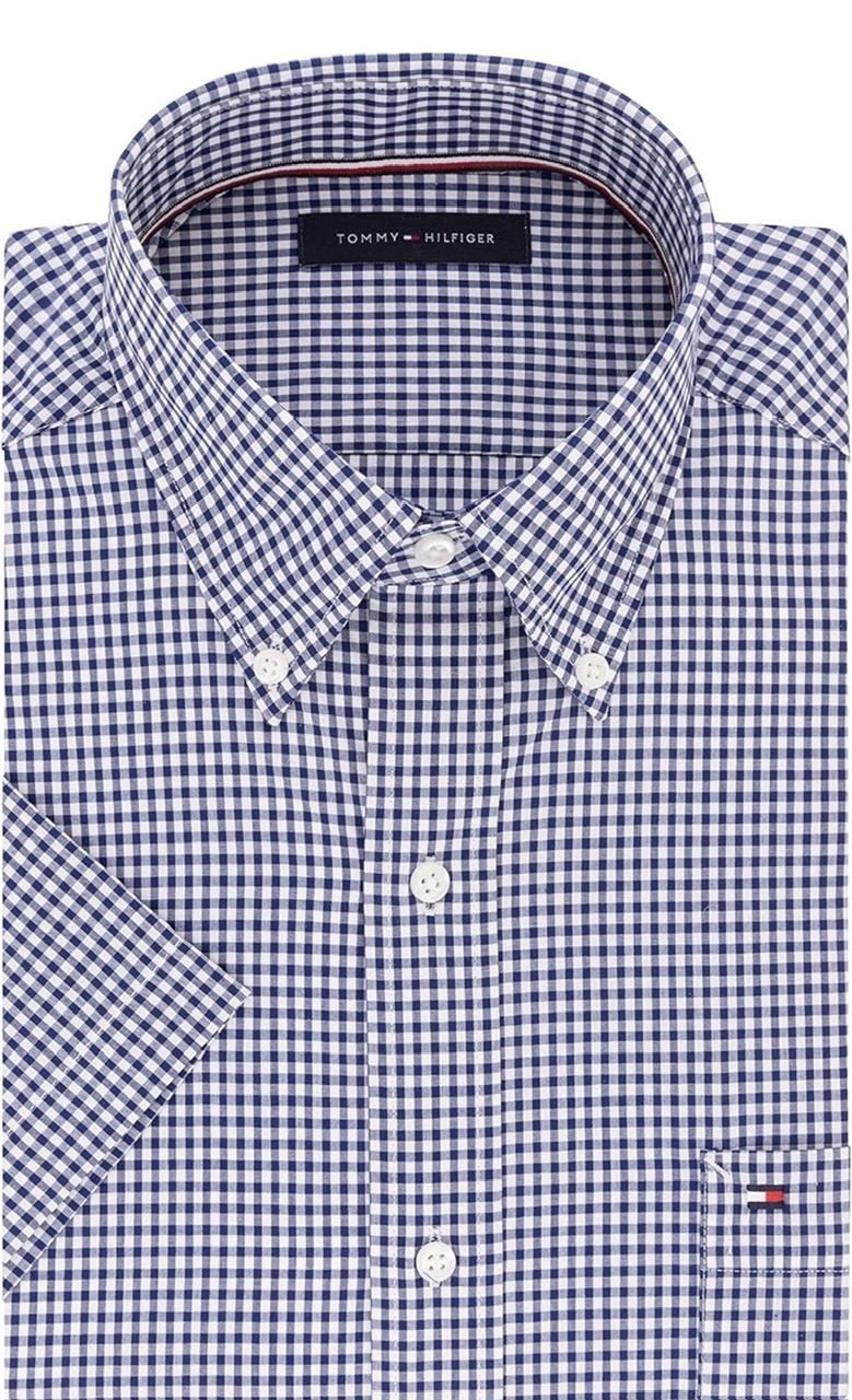 Shirt Tommy Hilfiger Short Sleeve Button-down - Riviera Blue