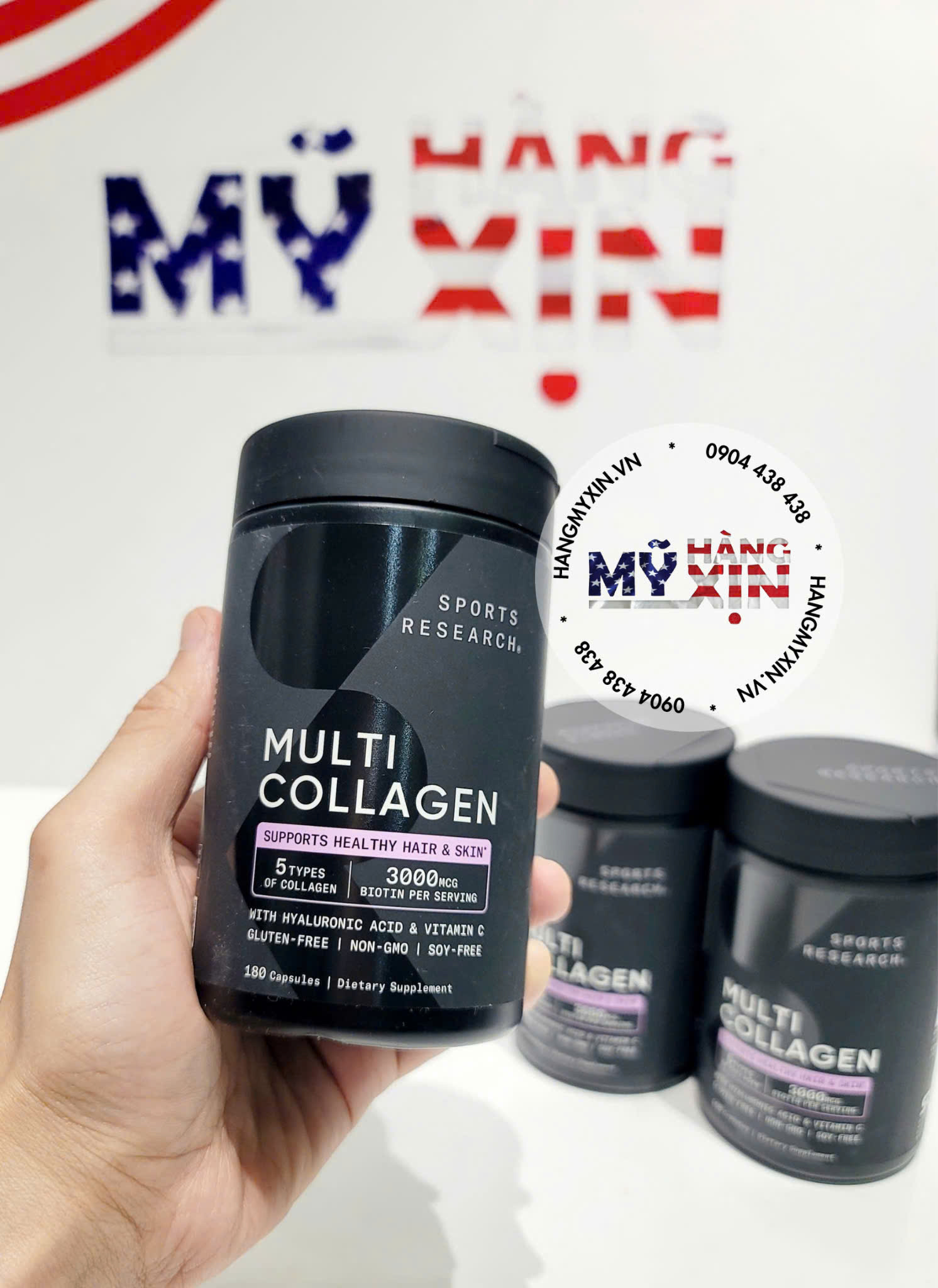 Sports Research Multi Collagen Complex – bổ sung collagen đa dạng, hỗ trợ chăm sóc da và xương khớp-180 viên