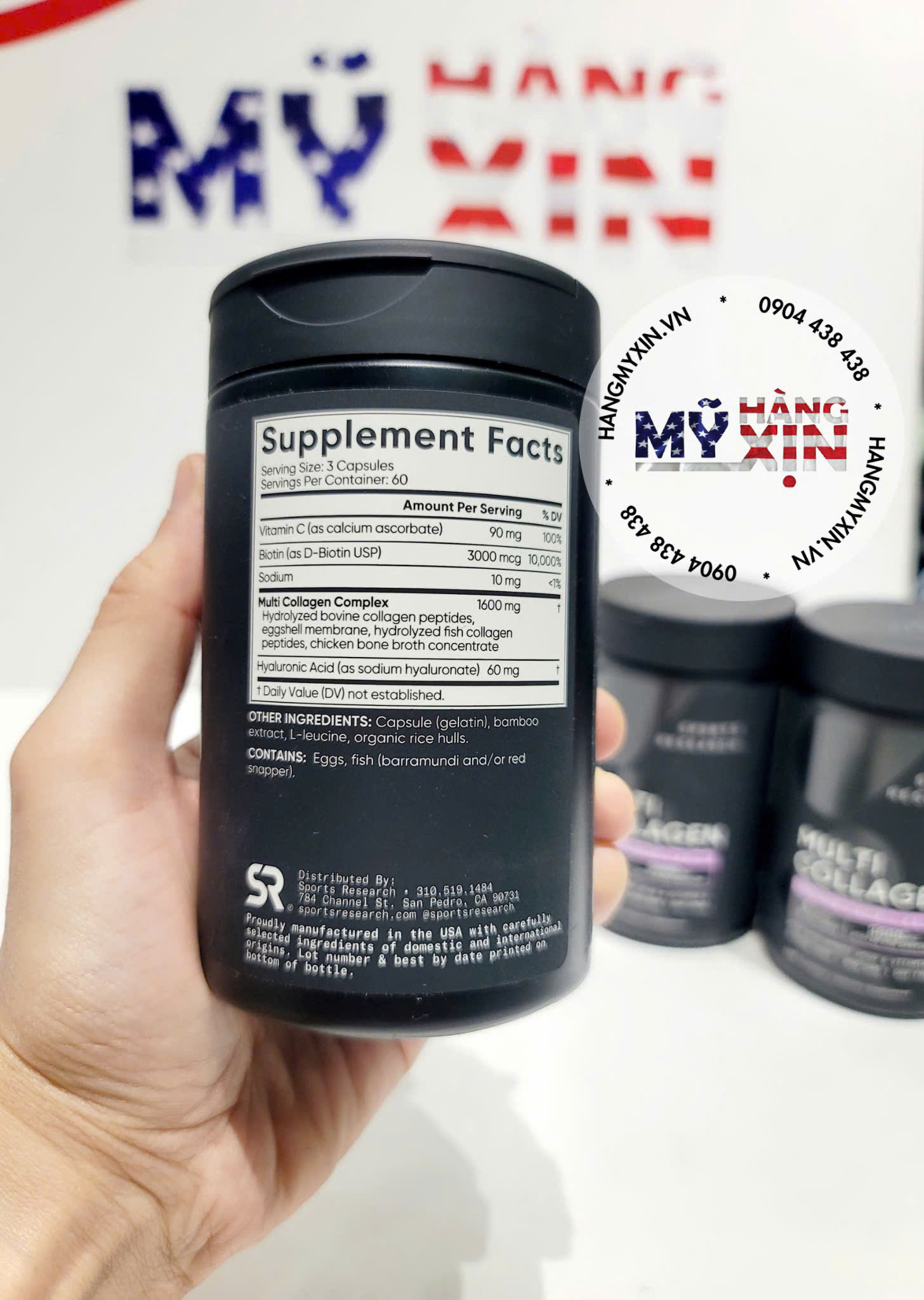 Sports Research Multi Collagen Complex – bổ sung collagen đa dạng, hỗ trợ chăm sóc da và xương khớp-180 viên