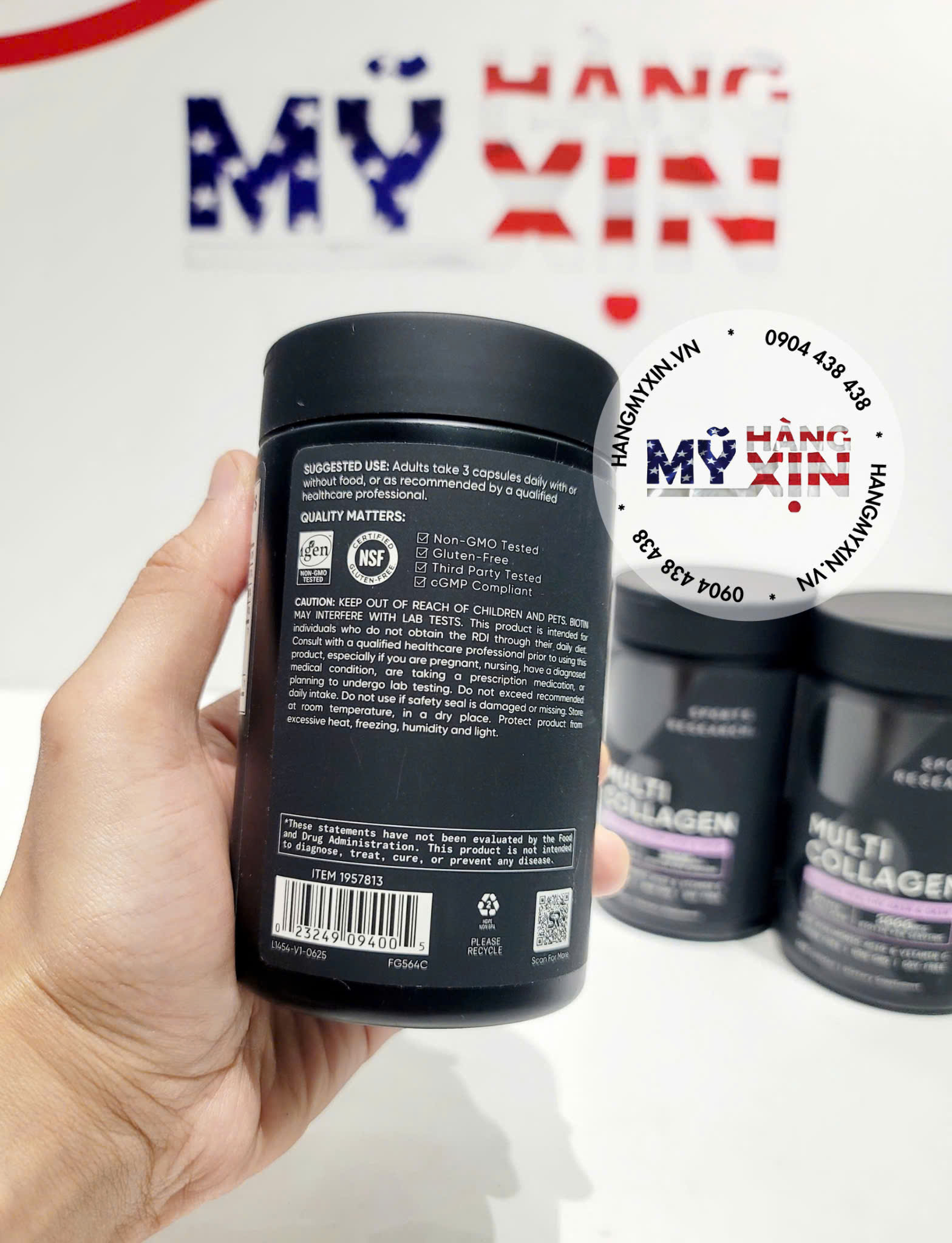 Sports Research Multi Collagen Complex – bổ sung collagen đa dạng, hỗ trợ chăm sóc da và xương khớp-180 viên