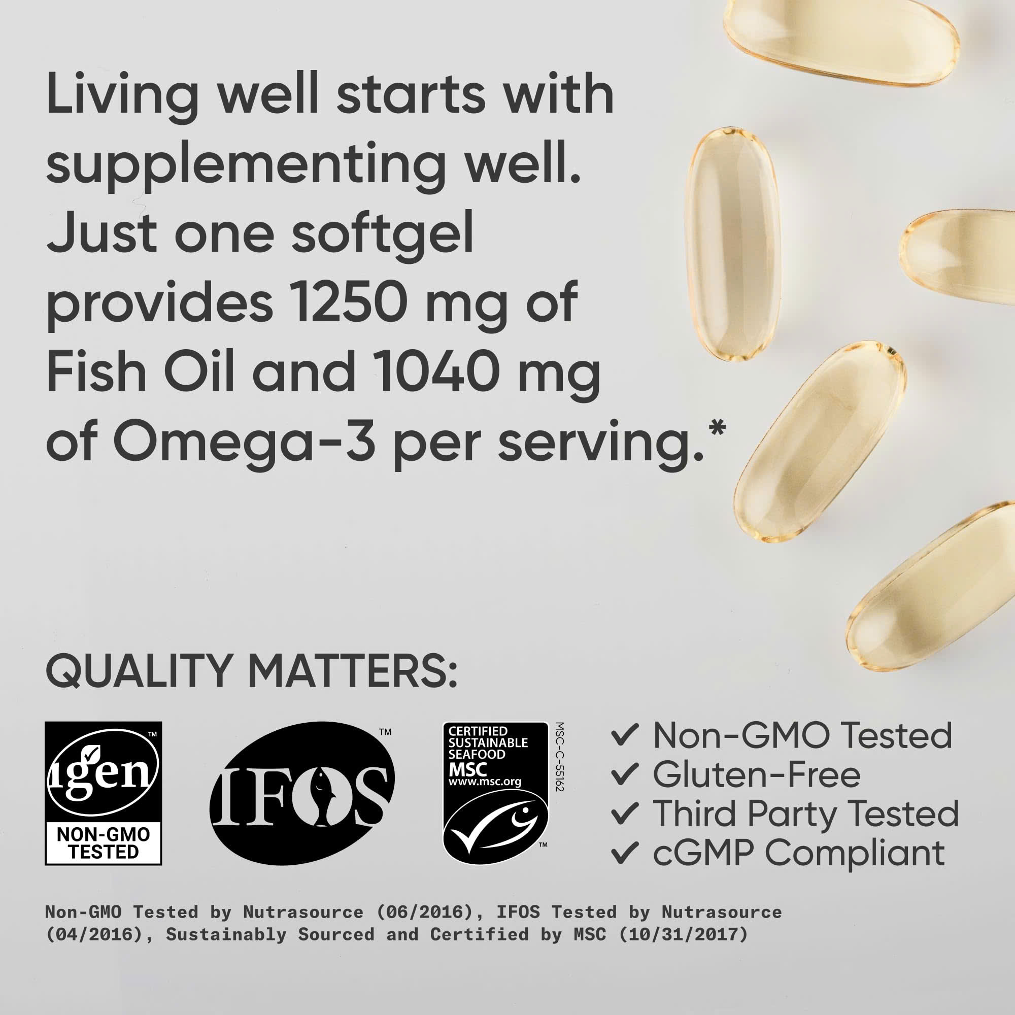 Dầu cá Sports Research Omega-3 Fish Oil Triple Strength –  Bổ sung Omega-3 chất lượng cao, hỗ trợ tim mạch và sức khỏe tổng thể mỗi ngày -150 viên