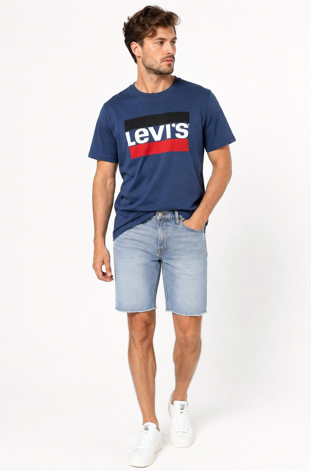 Thun Levis Navy kẻ đỏ đen