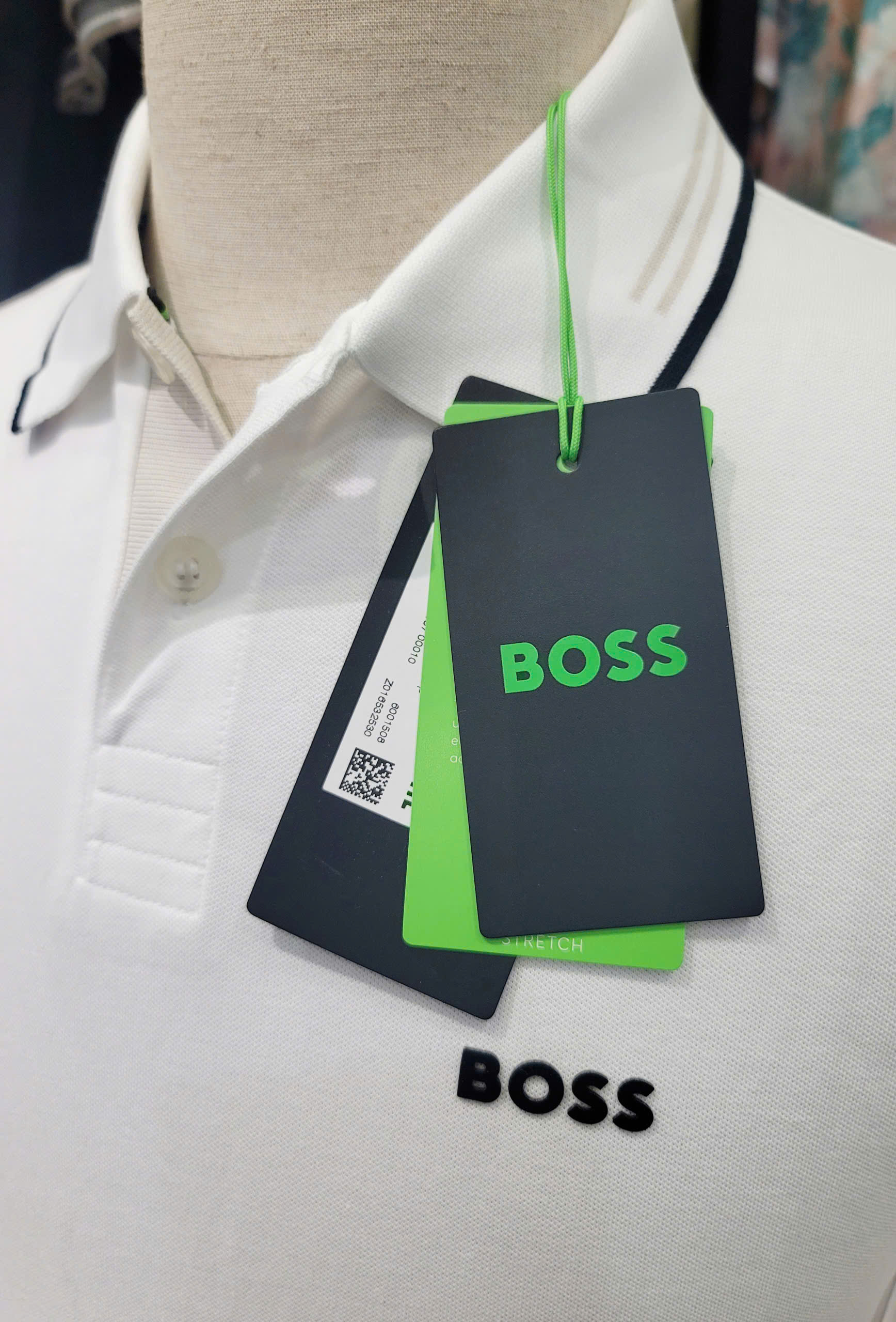 BOSS Mens Paul Polo Shirt Slimfit - White