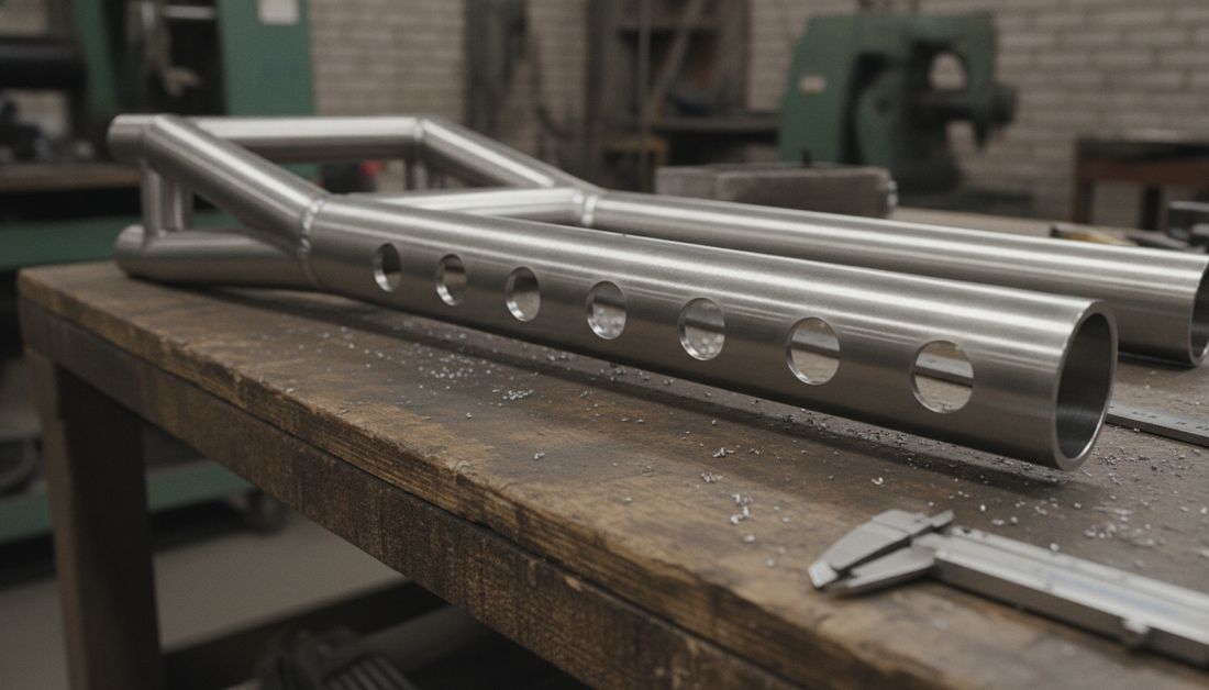 Dãy lỗ đục đều trên hộp inox bằng laser