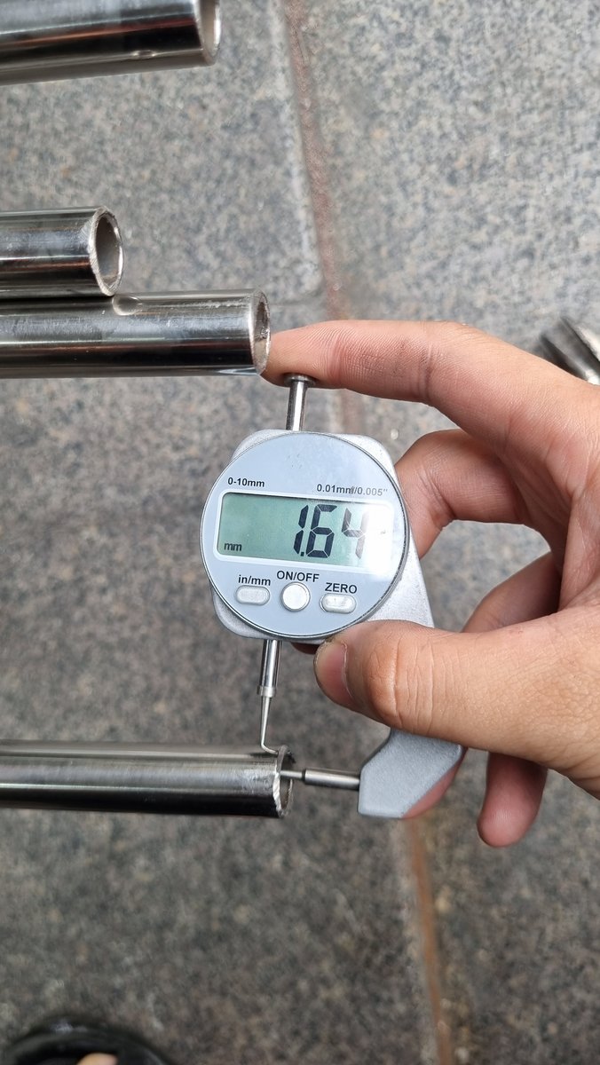 Ống Inox Phi 21, 27, 34 - do do day ong 16