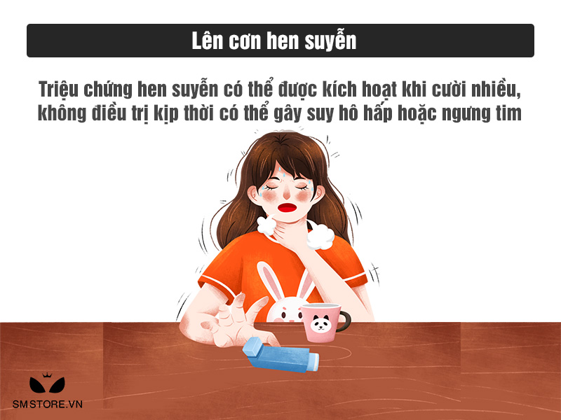 Cười nhiều kích hoạt triệu chứng hen suyễn