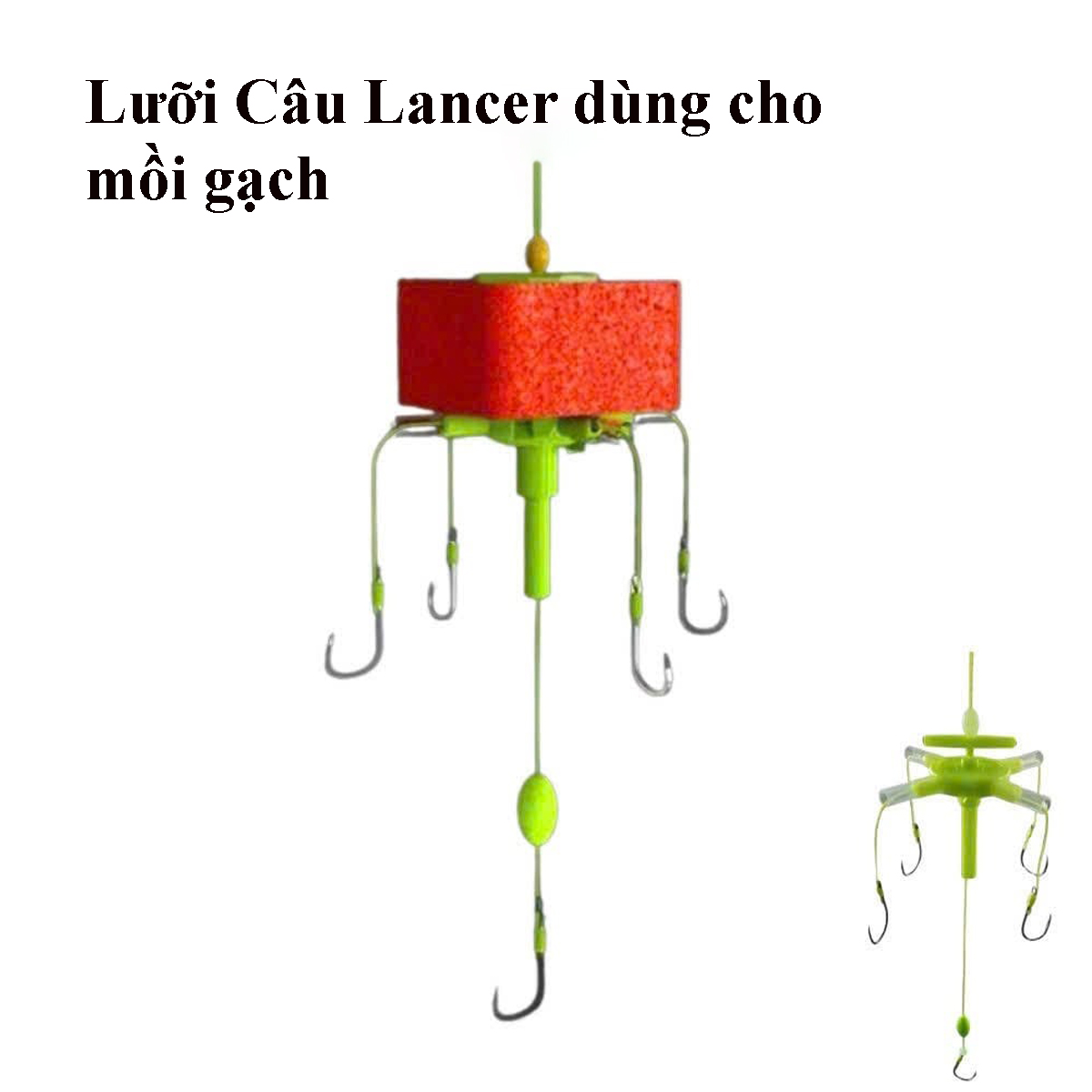 Lưỡi Câu Lancer Chữ Thập Dùng Câu mồi gạch, thiết kế chống rối, dể sử dụng