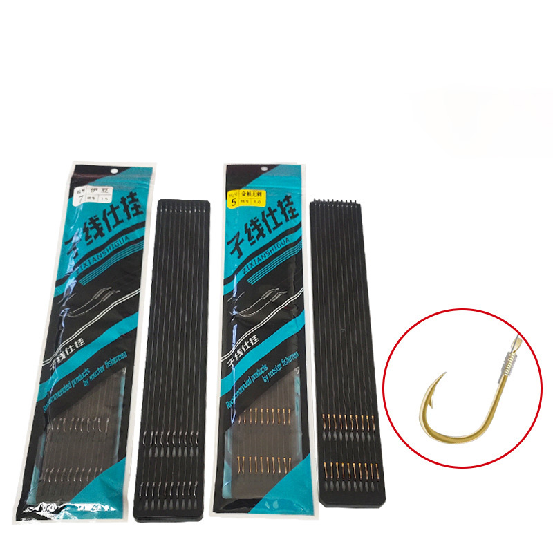 Vĩ 10 Cặp Thẻo Câu Đôi Buộc Sẵn 45cm, Lưỡi Siêu Cường