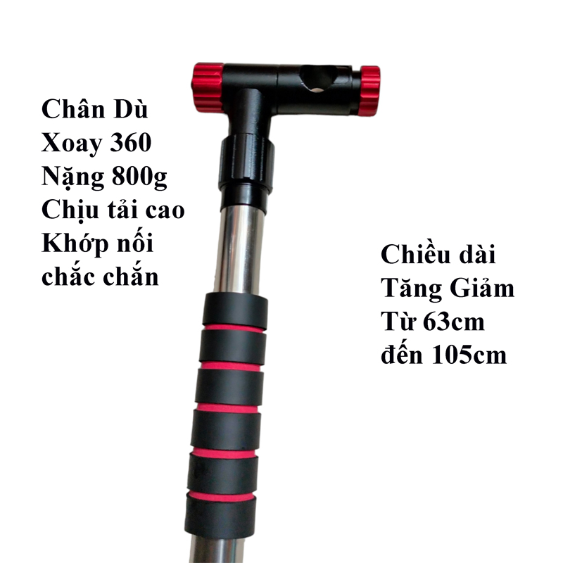 Thân Cắm Ô Xoay 360, Hợp Kim Nhôm Nguyên Khối, Khớp Xoay, Tăng Giảm Chắc Chắn