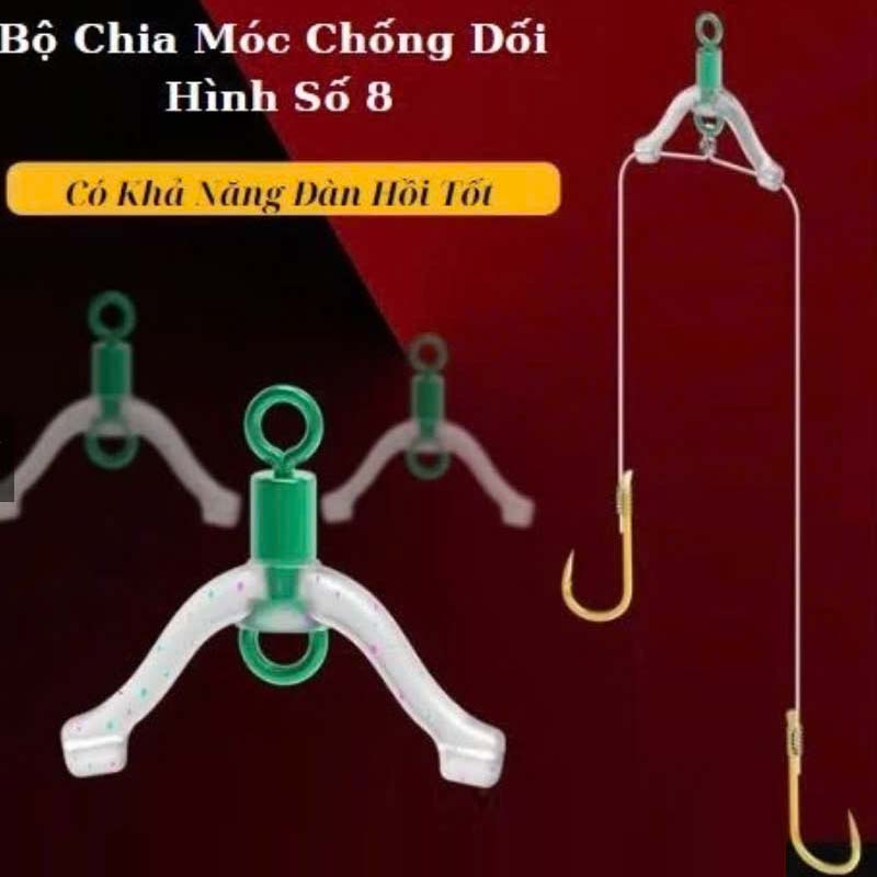Combo 7 Cái chia thẻo số 8, bộ chia thẻo chống rối, tháo lắp và tái sử dụng dể dàng