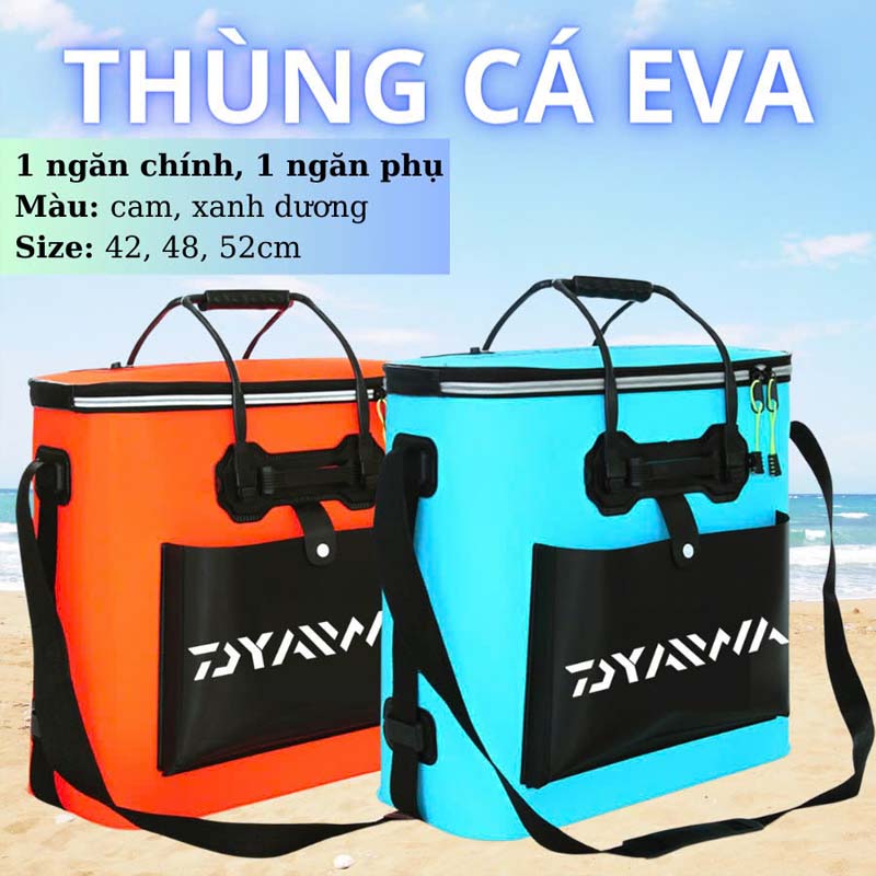 Thùng Đựng Cá Đa Năng DYAWA 1 ngăn lớn 1 ngăn nhỏ, Chất Liệu Nhựa EVA Cao Cấp
