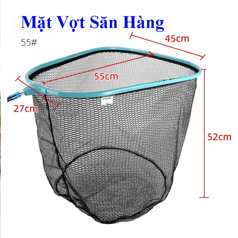 Mặt Vơt Săn Hàng Xanh ( hình bầu) , chuyên dùng vợt cá size lớn