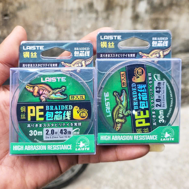 Cước Thẻo PE Lõi Thép, Chuyên dùng cẩu gặt, săn hàng, Chịu Tải Gấp đôi lõi cacbon ( Cuộn 30m )