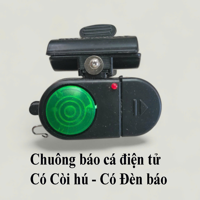 Chuông Báo Cá Điện Tử Cao Cấp Có Còi Hú, Sẵn Pin, Còi Hú khi cá ăn, đèn chớp đỏ