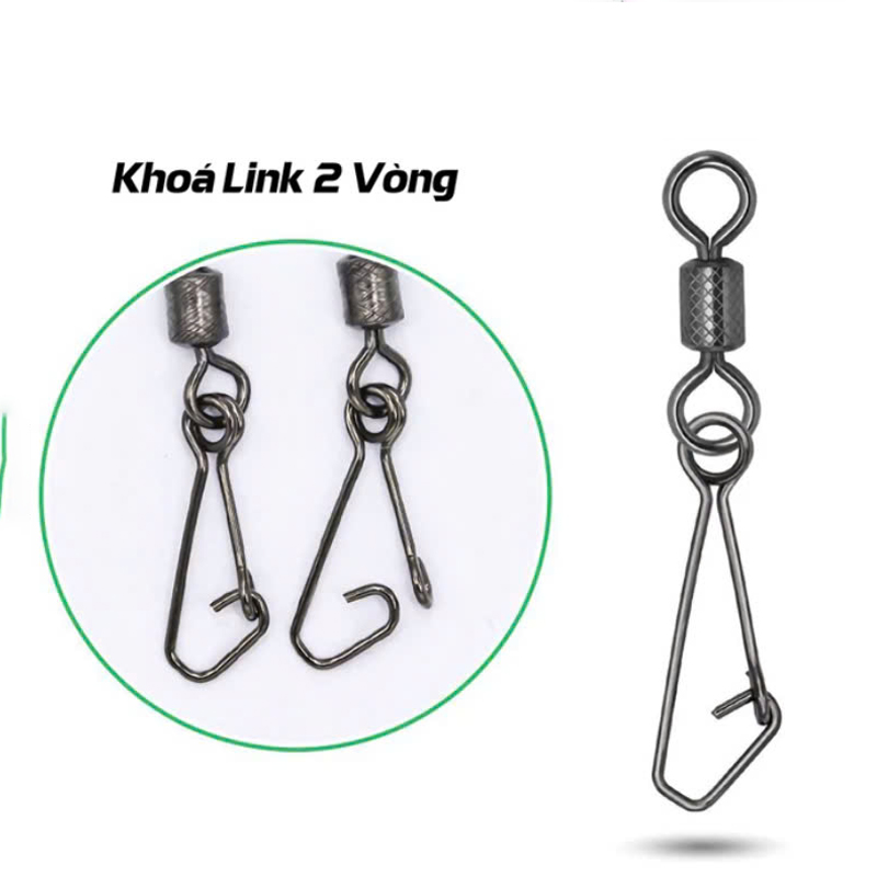 (10 Cái ) Khóa Link 2 Vòng Chống Xoắn Chữ U Cao Cấp