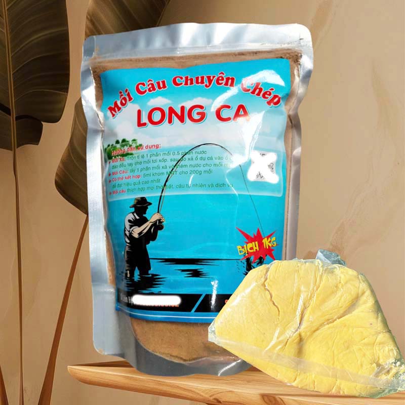 (Combo Câu Chép DV) Gồm 1kg Cám Chuyên Chép Long Ca Kết Hợp Với Nữa Kí Khoai Lang Ủ Bơ sữa Hàng Loại 1