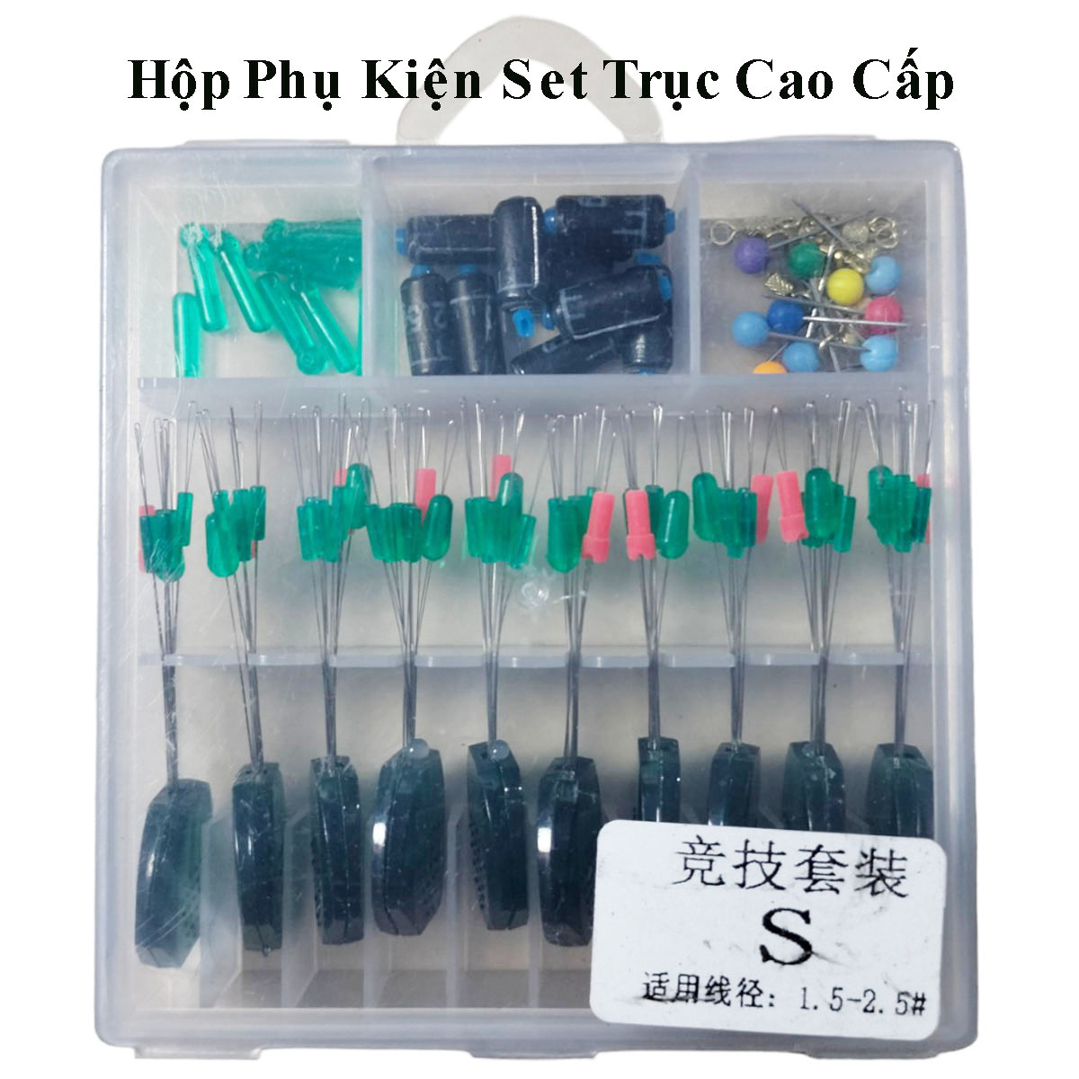 Hộp Phụ Kiện Sét Trục Câu Đài Cao Cấp - 10 bộ Trục